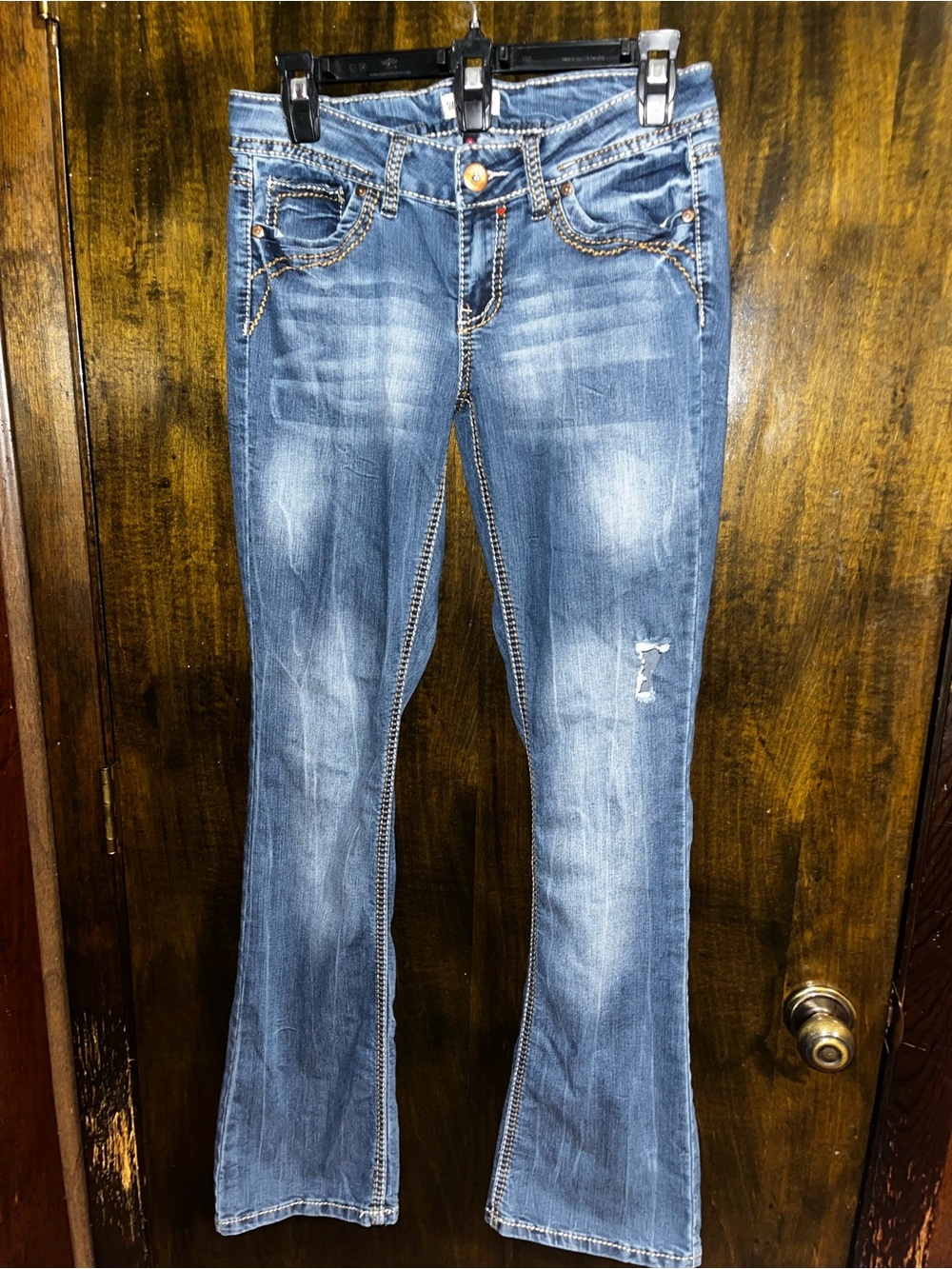 YMI Medium Blue Flared Denim Stretch Jeans